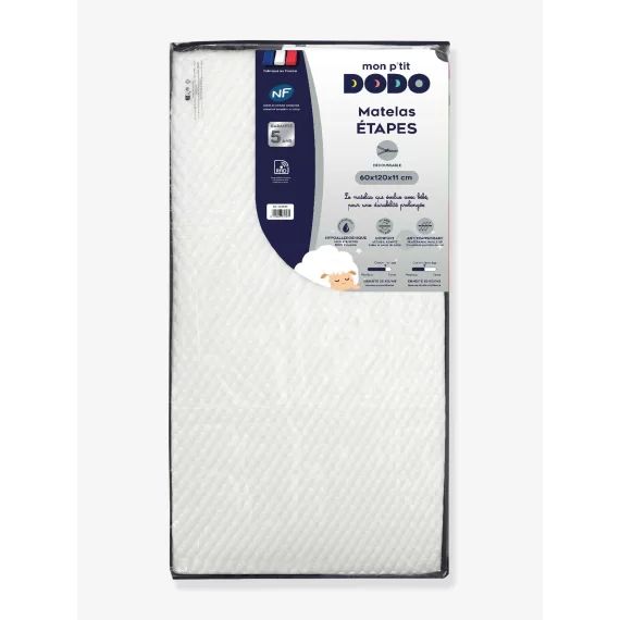 Matelas bébé Étapes DODO blanc