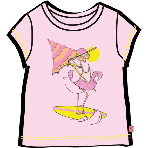 T-shirt en coton avec imprimé Fille Rose