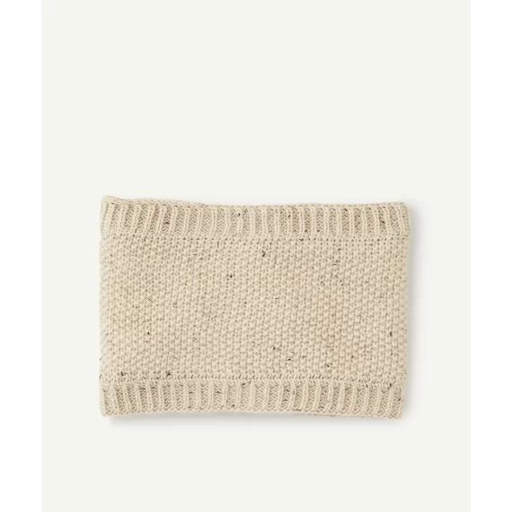 Snood bébé garçon en fibres recyclées beige