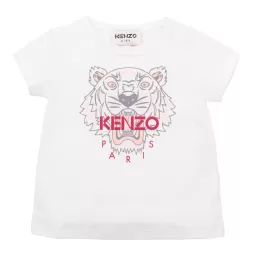 T-shirt en coton avec imprimé Fille Blanc