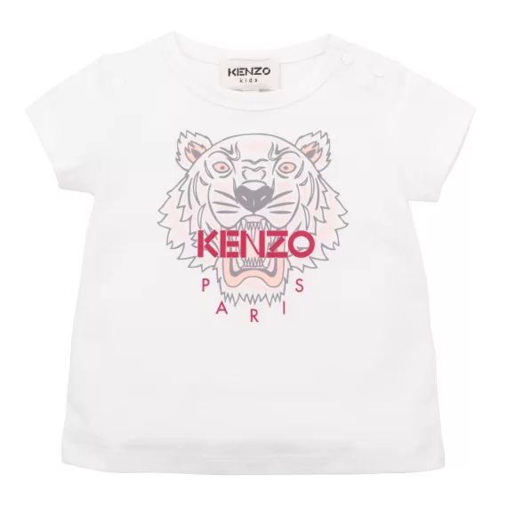 T-shirt en coton avec imprimé Fille Blanc