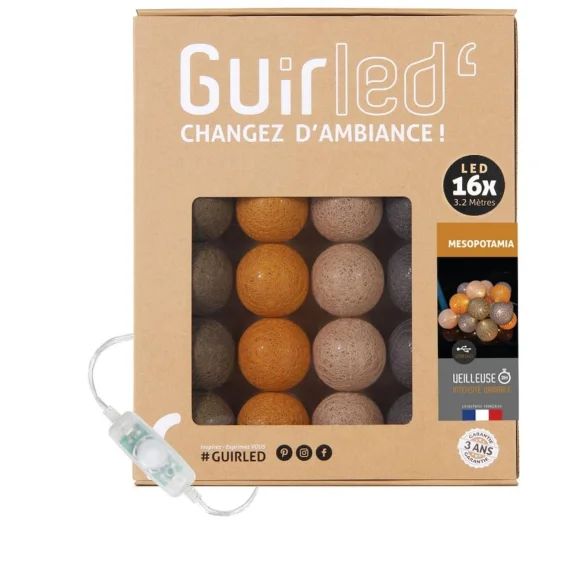 Guirlande Boule Lumineuse Led Usb Veilleuse 2h Messopotamia