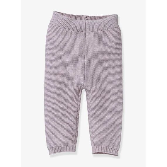 Legging Bébé en coton biologique et laine CYRILLUS rose