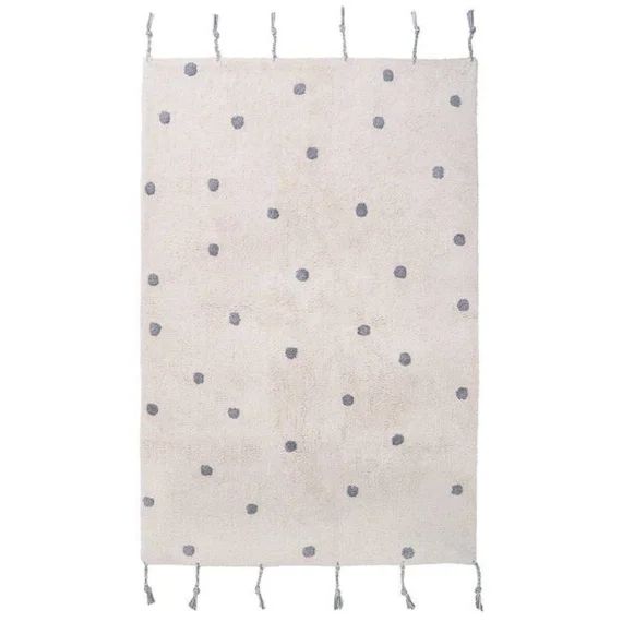 Tapis Enfant Nümi Tissé Main Coton Naturel / Gris 100×150 – Nattiot Gris