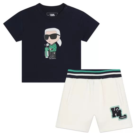 ENSEMBLE T-SHIRT+SHORT Garçon Bleu