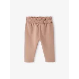 Pantalon en molleton bébé taille élastiquée BASICS beige poudré