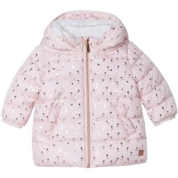 Doudoune déperlante à capuche Fille Rose