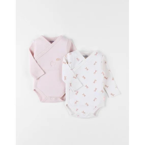 Set De 2 Bodies Popsie En Coton Blanc