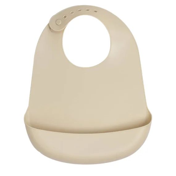 Bavoir Silicone Pour Bébé Ecru