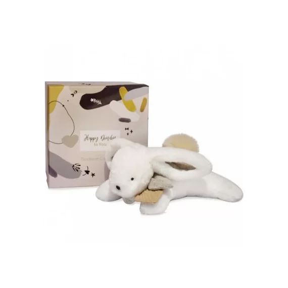 Peluche avec coffret lapin beige Happy Wild (25 cm)