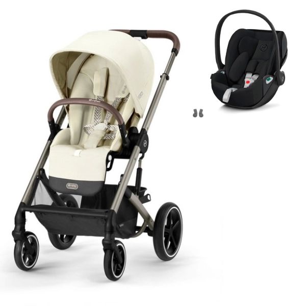 Poussette Cybex Balios S Lux – Châssis Taupe/ Seashell Beige + Coque Auto Cloud T i-Fix – Sepia Black (2023)