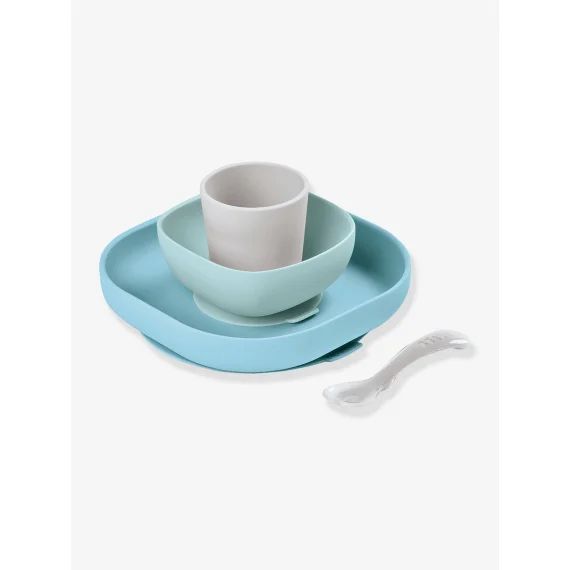 Set vaisselle 4 pièces silicone BEABA jungle