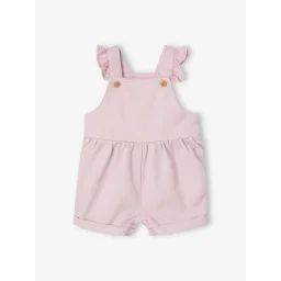 Salopette courte bébé en coton et lyocell lilas