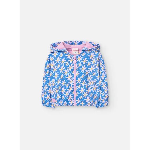 Gilet En Coton Avec Imprimé Fleurs Bleu