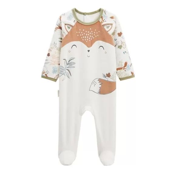 Pyjama bébé en velours Montreal blanc