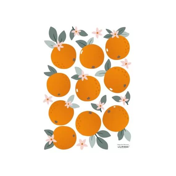 Planche de stickers A3 Oranges