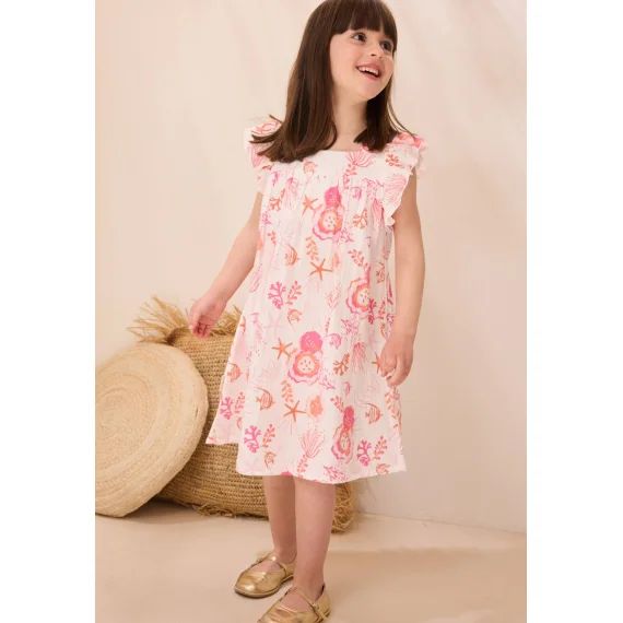 Robe En Gaze De Coton Bahamas Ecru