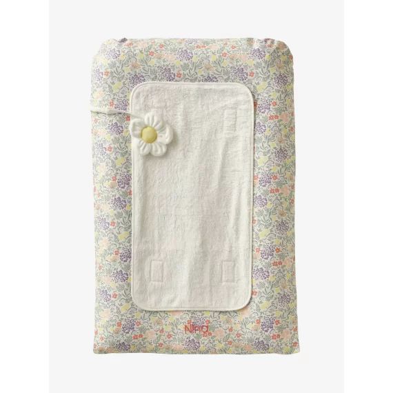 Housse de matelas à langer personnalisable CHAMPÊTRE blanc imprimé