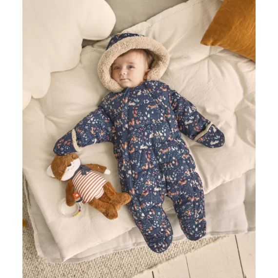 Combi pilote bébé mixte en rembourrage recyclé imprimée –  – Soldes