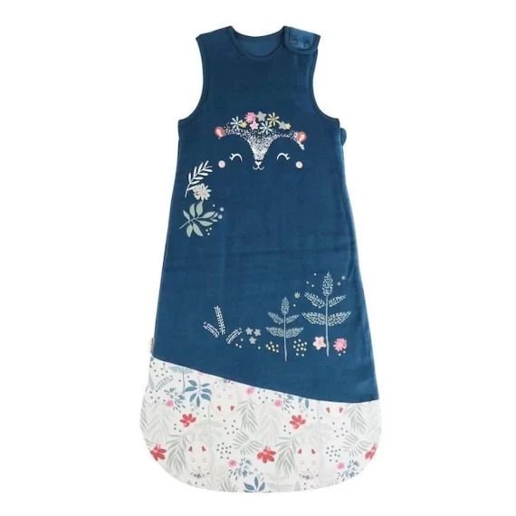 Gigoteuse d&rsquo;hiver en velours Lina – PETIT BEGUIN – Fille – Bleu – 0 mois – Naissance – 4 ans bleu