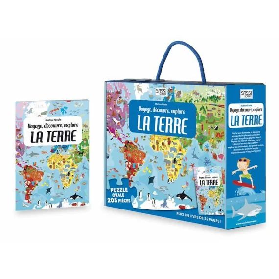 Puzzle&Livre – Voyagez – découvrez – explorez – La Terre bleu