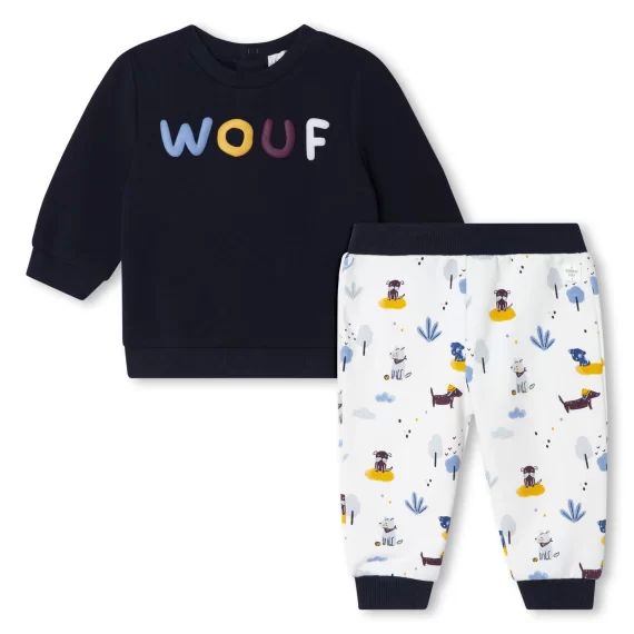 Ensemble sweat et pantalon Garçon Blanc