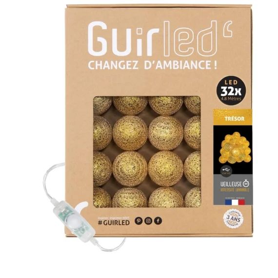 Guirlande Boule Lumineuse Led Usb Veilleuse 2h Trésor