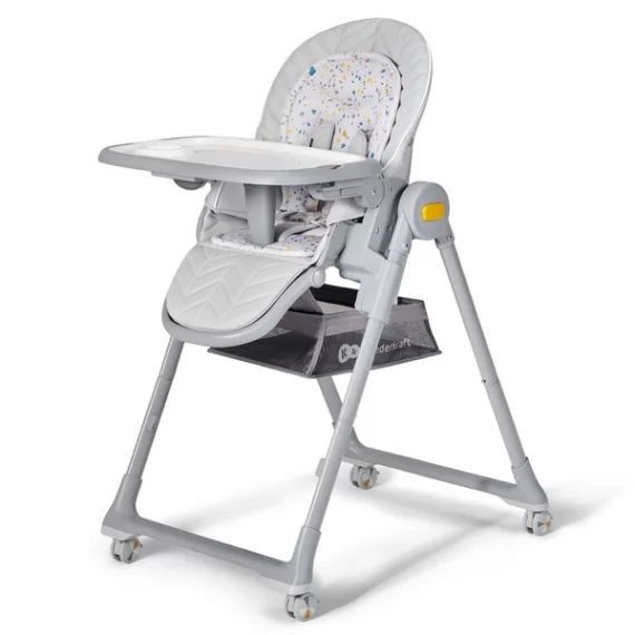 Chaise Haute 2-en-1 Kinderkraft Lastree – Grey