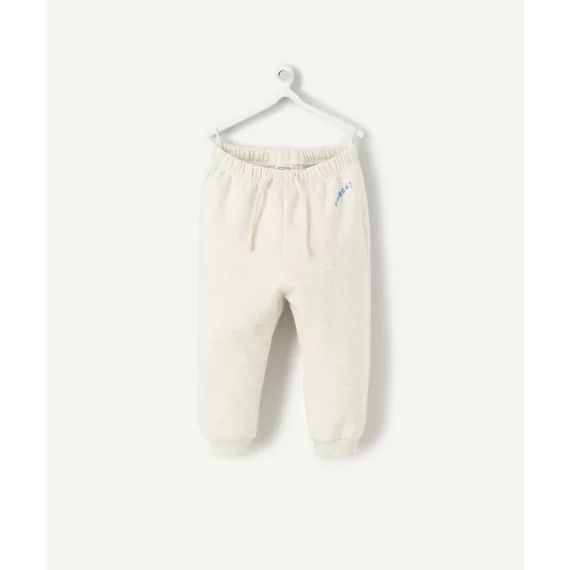 Jogging bébé garçon en fibres recyclées gris chiné avec message –  – Soldes