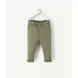 Pantalon droit relax garçon kaki –  – Soldes