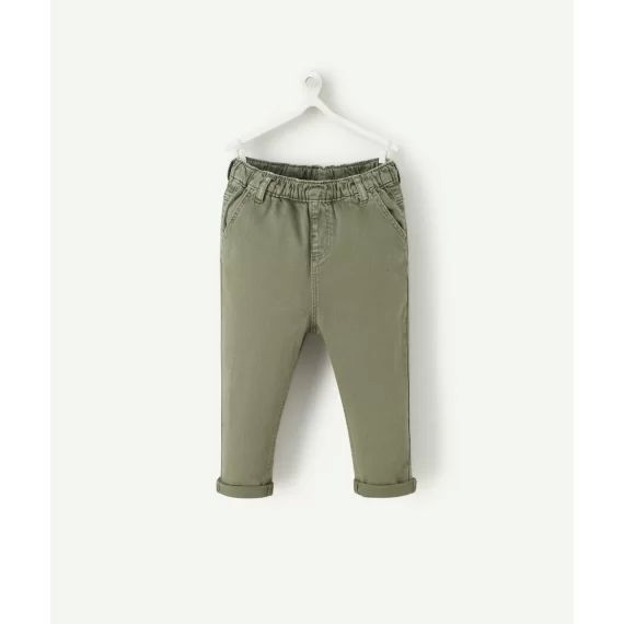 Pantalon droit relax garçon kaki –  – Soldes