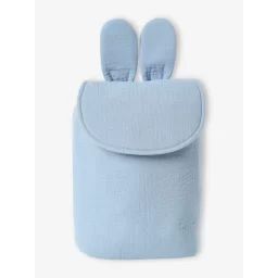 Sac à dos personnalisable en gaze de coton bleu grisé