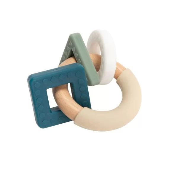 Anneau de dentition bleu et vert