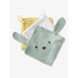 Lot de 3 langes en gaze de coton MENTHE A L&rsquo;EAU vert / multicolore