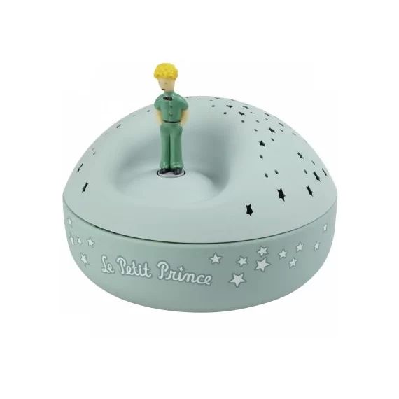 Veilleuse projecteur d&rsquo;étoiles musical Le Petit Prince (12 cm)