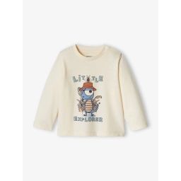 Tee-shirt imprimé bébé manches longues écru