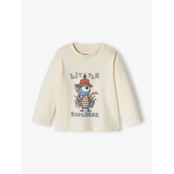 Tee-shirt imprimé bébé manches longues écru