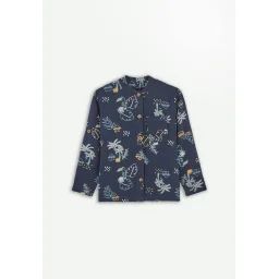 Chemise En Gaze De Coton Athi Bleu