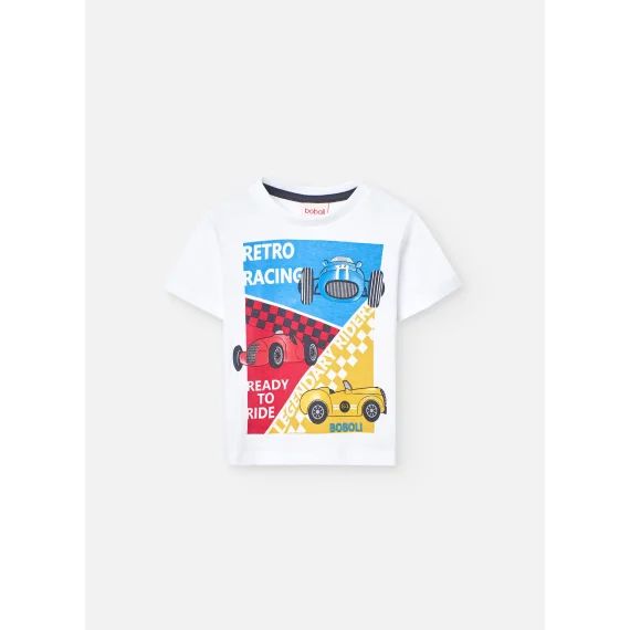 T-shirt À Manches Courtes Avec Col Rond Blanc