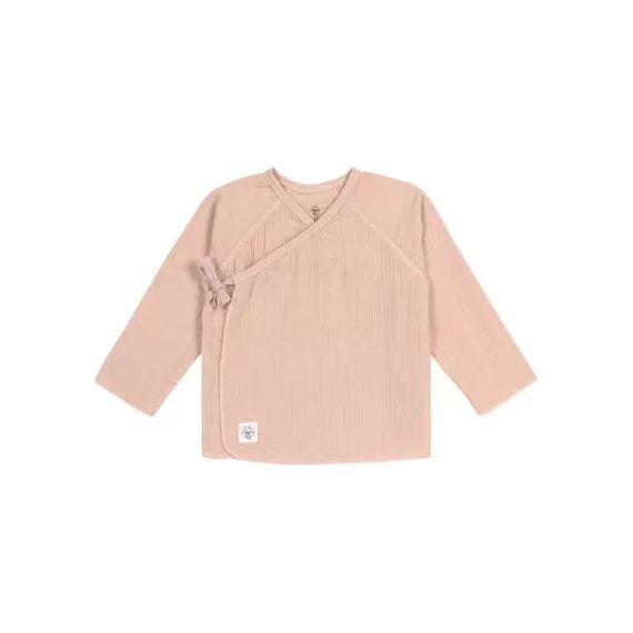 Brassière en mousseline de coton bio GOTS rose (0-2 mois)