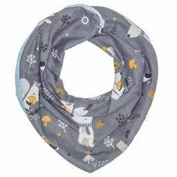 Bandana cache-cou réversible – ROBIN gris