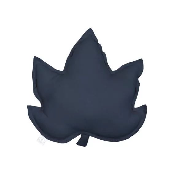 Coussin feuille d&rsquo;érable gris graphite (43 cm)