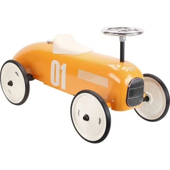 Porteur voiture vintage en métal orange – Vilac – Idéal pour les enfants de 18 mois à 2 ans orange