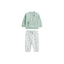Ensemble Bébé Sweat-shirt Et Pantalon En Molleton Misscerise Bleu