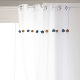 Voilage Enfant – Pompons Multicolore