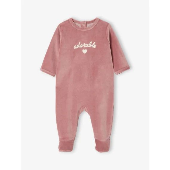Lot de 3 dors-bien en velours bébé rose