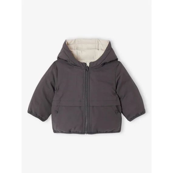 Parka réversible bébé anthracite