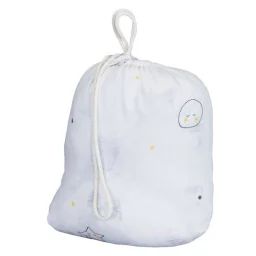 SAUTHON Lot de 2 draps housse coton bio Babyfan blanc