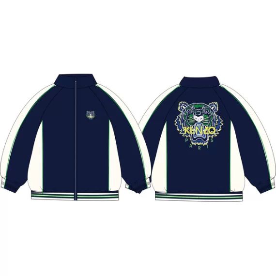 Sweat zippé avec badge Garçon Bleu