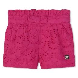 Short de cérémonie en coton Fille Rose